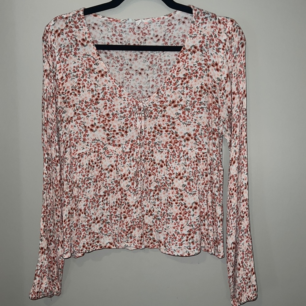 Pink rose flower long sleeve